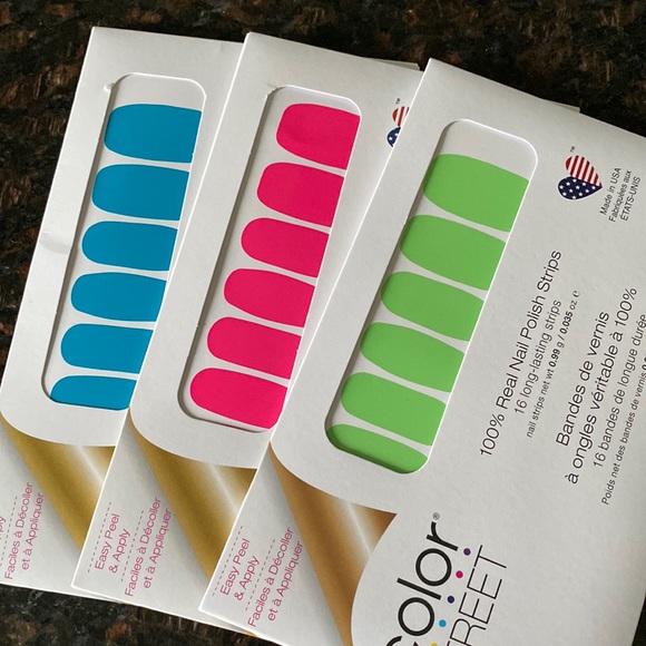 Color Street Other - 3 colorstreet nail strips new (retired)